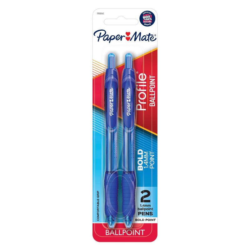 2pk Ballpoint Pens Profile 1.4mm Blue - PaperMate, 1 of 6