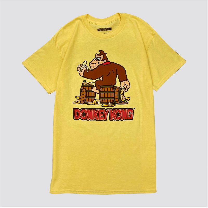 Men&#39;s Nintendo Donkey Kong Short Sleeve Graphic T-Shirt - Light Yellow, 1 of 4