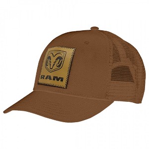Adult Dodge Ram Logo Sewn Patch Adjustable Trucker Hat - 1 of 3