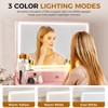 COMHOMA Vanity Desk with Mirror and Lights, Makeup Vanity Table and Chair Set, 5 Drawers, 3 Color Modes - 3 of 4