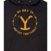 Men's - Yellowstone - My Job Is To Protect This Family Barbed Wire Logo Graphic Fleece Pullover Hoodie - 2 of 4