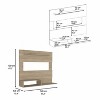 Vynxaria Floating Entertainment Center, Light Pine Finish, TV Space for Up to 55" - 4 of 4