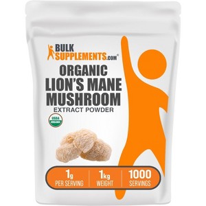 BulkSupplements Organic Lion's Mane Mushroom Extract Powder - 1 of 4