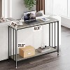 Narrow Console Table with Engineered Wood Shelf and Metal Frame, Small Entryway Sofa Table for Living Room, Foyer, Bedroom, Behind Couch - 4 of 4