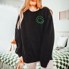 Simply Sage Market S.W.Smiley Embroidered Simple Wink Bold Lightweight Garment Dyed Sweatshirt - 3 of 4