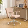 Karl Home | Speckled Chenille Swivel Chair With Flip-Up Arms For Cross-Legged - 3 of 4