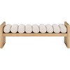 Meridian Furniture,Waverly Boucle Fabric Bench - 3 of 4