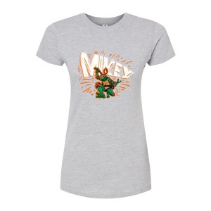 Women's - Teenage Mutant Ninja Turtles Mutant Mayhem - Sketch Mikey Fitted Graphic T-Shirt - 1 of 2