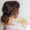 Unique Bargains Women's Elegant Hair Clips 1.50"x0.91"x0.47" Black White 4 Pcs - 2 of 3