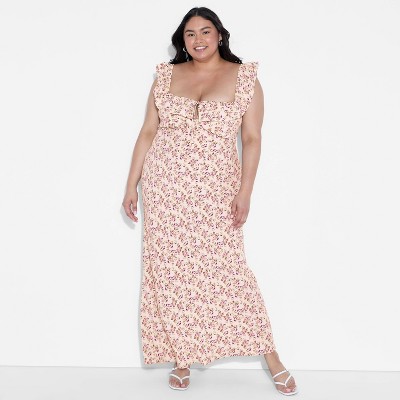 Women's Flounce Sleeve Maxi Empire Waist Dress - Wild Fable™