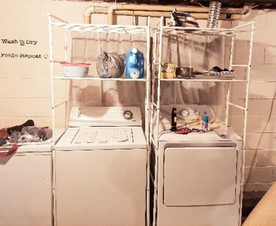  IDEALHOUSE Over The Washer and Dryer Storage Shelf