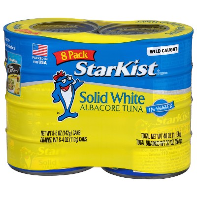 Starkist Solid White Tuna Water Can - 40oz / 8pk