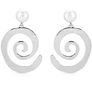 Aura Swirl Pearl Earrings - Ettika - 1 of 2