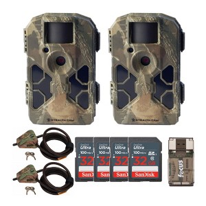 Stealth Cam G42NG No-Glo Trail Camera (2-Pack) Bundle with Cables and SD Cards - 1 of 4