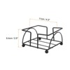 Unique Bargains Vintage Metal Coaster Holder for 4 Inch Round and Square Coasters Black 1 Pc - 2 of 3