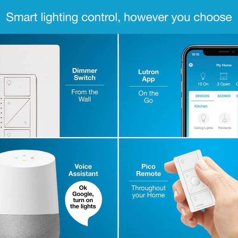 Lutron Caseta Smart Lighting Switch for All Bulb Types or Fans, 6 of 11