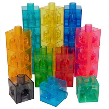 Edx Education Translucent Linking Cubes, Set of 100