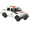 2014 Toyota Land Cruiser LC 79 Pickup Truck White "International Red Cross" 1/64 Diecast Model Car by Paragon Models - 3 of 3