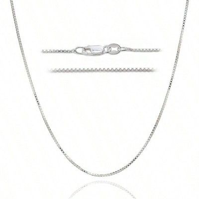 thumbnail image 2 of Sterling Silver 1.5mm Box Chain Necklace | Made In Italy With Lobster Clasp 2 of 4