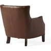 Genuine Leather Single Sofa, Top-Grain Leather Upholstered Chair with Rubber Wood Legs for Living Room, Bedroom - 4 of 4