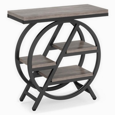 NicBex 25.59" H 4-Tier Console Table with Open Storage Shelves Sofa Table for Entryway Living Room
