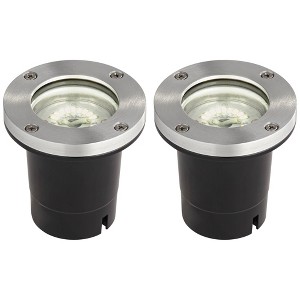 John Timberland Teka 3 3/4"W Black LED In-Ground Landscape Lights Set of 2 - 1 of 4