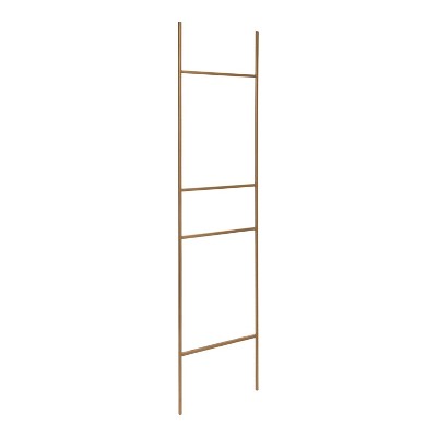 Image of 17.75"x67" Poggi Metal Ladder Gold - Kate & Laurel All Things Decor