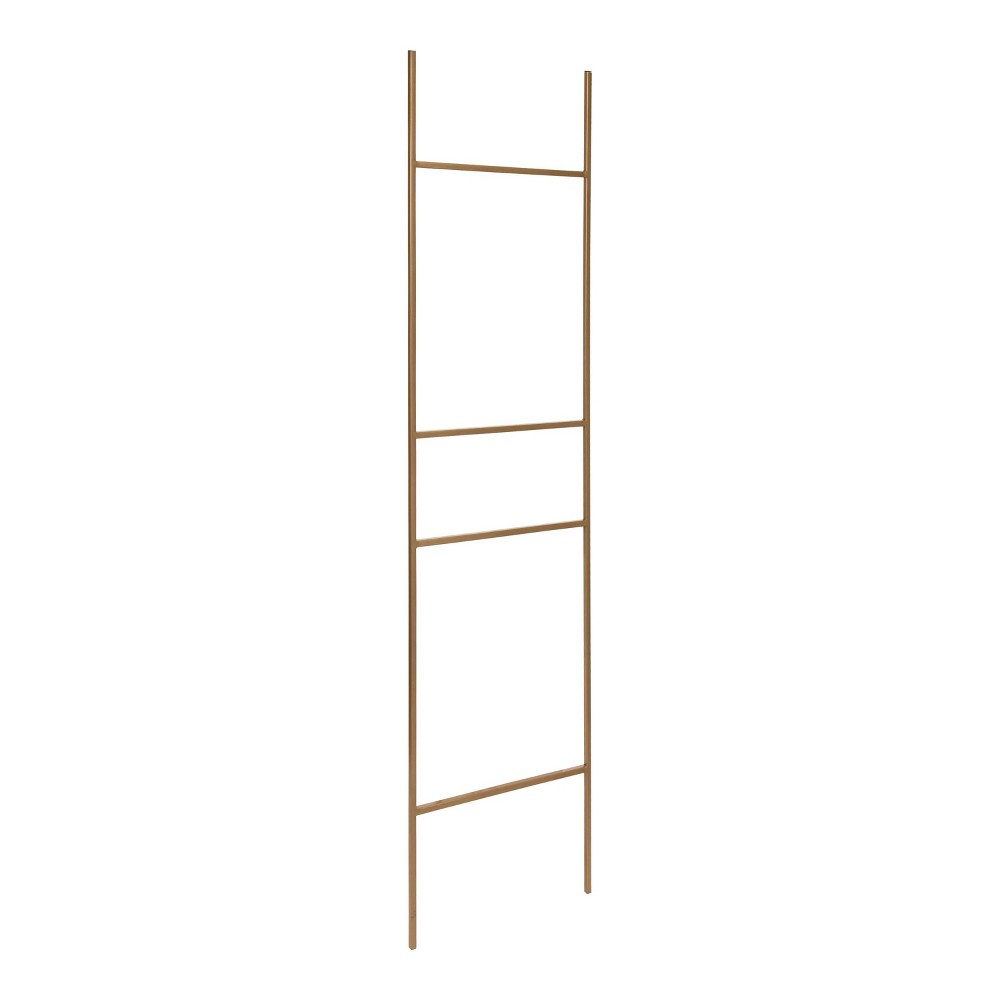 Photos - Garden & Outdoor Decoration 17.75"x67" Poggi Metal Ladder Gold - Kate & Laurel All Things Decor