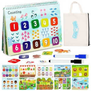 BenBen Busy Book for Toddlers 3+, 30 Pages, Pre-Assembled Preschool Learning Activities Montessori Toys - 1 of 4