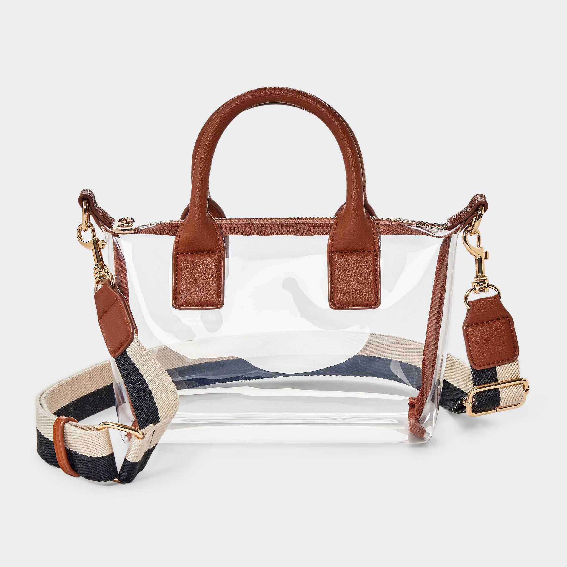 Foundational Mini Tote Handbag - Universal Thread™ Brown/Clear