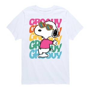 Boys' - Peanuts - Groovy Stacked Short Sleeve Graphic T-Shirt - 1 of 4