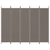 vidaXL 5-Panel Room Divider/Partition Screen - Anthracite Color, Breathable and Durable Fabric Material, Foldable, Ideal for Home or Office Use - 3 of 4