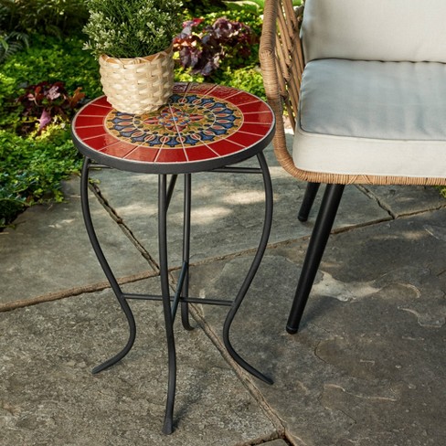 Outdoor Mosaic Accent Side Table Red Haven Way Target