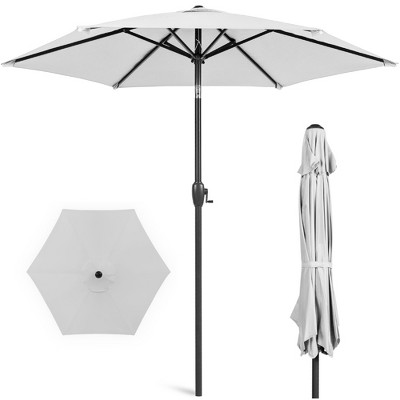 Best Choice Products 7.5ft Heavy-Duty Outdoor Market Patio Umbrella w/ Push Button Tilt, Easy Crank
