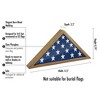 Americanflat Flag Case for Veterans - Fits a Folded 3' x 5' American Military Flag - Triangle Display with Polished Plexiglass (Barn Wood) - 2 of 4