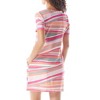 Beach House Style Stripe Print Classic T-Shirt Dress - 2 of 2