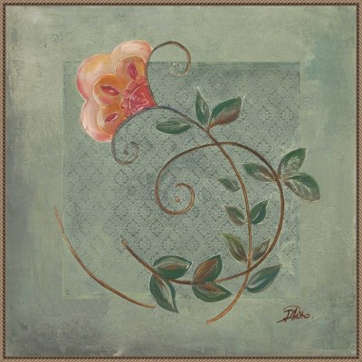 Amanti Art Floral Ornaments in Green II by Patricia Pinto Canvas Wall Art Print Framed 30 x 30-in.