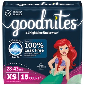 Goodnites Girls' Nighttime Underwear - (Select Size and Count) - 1 of 4