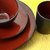 Gibson Soho Lounge Round 16 Piece Dinnerware Set in Burgundy - 4 of 4