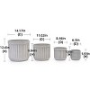 SEVOBAL Planters 4-Piece Modern Planter Pots Set, Glossy Indoor, Outdoor Frost-Resistant Garden with Drainage Holes, White, 21.1"*21.1"*19.9" - 3 of 4