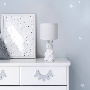 Simple Designs 16.33" Cute Wonders Whimsical Perched Bunny Rabbit Table Lamp - 1 of 4