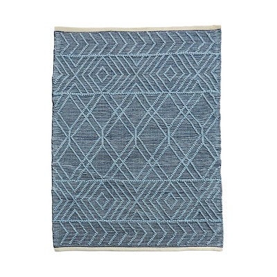 4x6 Geometric Hand Woven Indoor/Outdoor Rug Navy Blue - National Tree Company