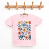 The Juniper Shop Watercolor Daisy Garden Youth Short Sleeve Tee - S - Pink - 2 of 4