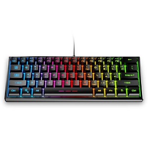 Wired gaming e-sports RGB luminous 61-key mechanical feel small keyboard notebook desktop computer portable keyboard - 1 of 1