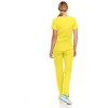 MediChic Women's V-Neck Scrub Set Straight Leg Six Pocket Cargo Scrub Pants with 4-Way Stretch Scrubs Sets - 2 of 4