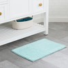 ChicFurnit Bath Rug and Mat Plush Chenille Bath Mat Quick Drying Non-Slip for Bathroom Use, Blue, 17"*48"*0.59" - 2 of 4