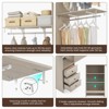 FURNIinspire Garment Racks Closet Organizer, High Capacity Wardrobe Rack With 3 Drawers, Shelves, Expandable Hanger Rods, Brownr, 96"*16"*75" - 3 of 4