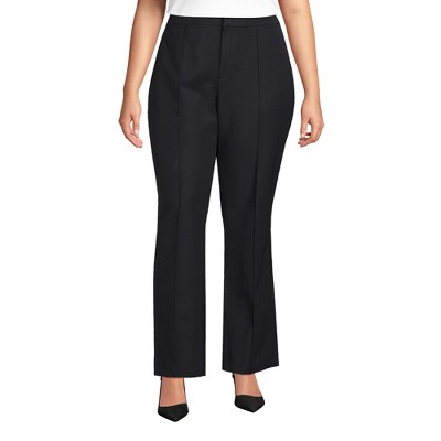 Lands' End Women's High Rise Bi Stretch Pintuck Boot Cut Pants
