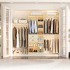 Aheaplus 96'' W Closet Organizer with 13 Shelves, DIY Closet System with Drawers and Hanging Rods - 3 of 4