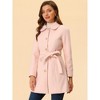 INSPIRE CHIC Women's Winter Elegant Lapel Collar Long Trench Coat - 3 of 4